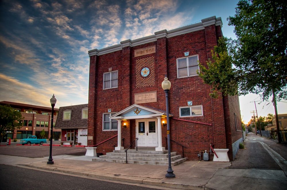 Historic brick building on Main Street in downtown Littleton, Colorado