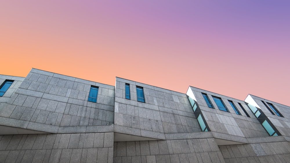 Low-angle view of office towers